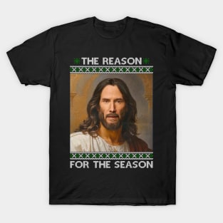 The Reason For The Season Jesus Keanu Christmas T-Shirt